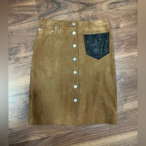 All Saints Suede Skirt
